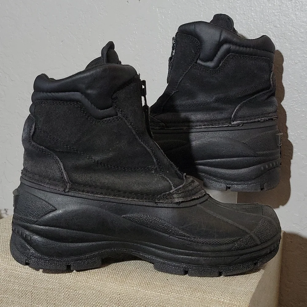 TOTES Men's 7 Tornado Leather Rain Boots